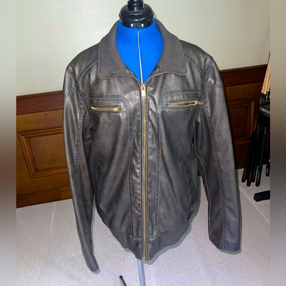 Sean John Brown Leather Jacket